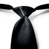 BLACK PRE-TIED TIE